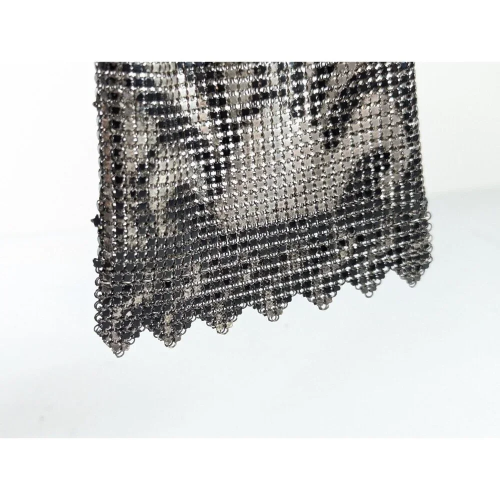 Art Deco Whiting & Davis Mesh Bag Black and White Sunrise - Picture 11 of 14